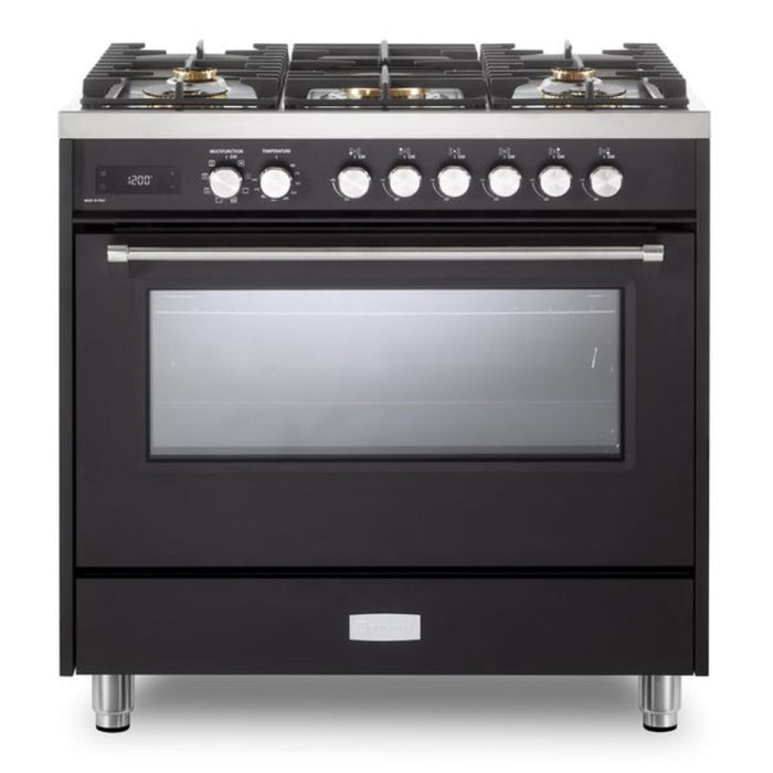 Verona Ultima 36-Inch 5.0 Cu. Ft. Colored Dual Fuel Freestanding Range with Five Brass Burners and Dual Convection Oven