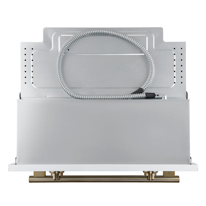 Forno Vomero 30-Inch Wall Oven, White, 5 cu.ft Capacity, 3550 Watts Convection, Mechanical Controls, Manuel Steam Clean