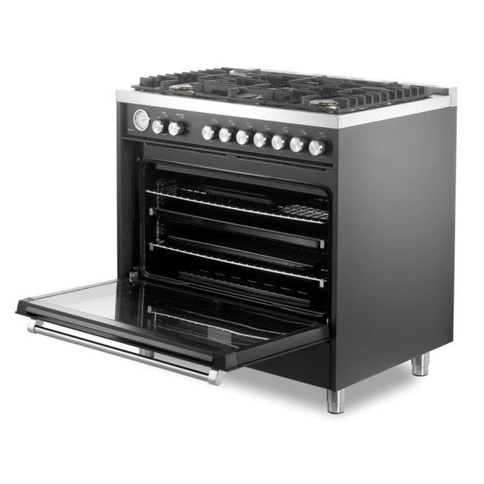 Verona Ultima 36-Inch 5.0 Cu. Ft. Colored Freestanding All Gas Range with Five Brass Burners, Dual Convection, and Air Fry