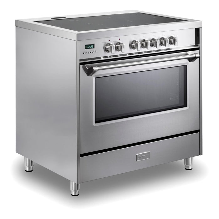 Verona 36-Inch 5.0 Cu. Ft. Colored Designer Series Five-Burner Induction Range with True European Convection Oven