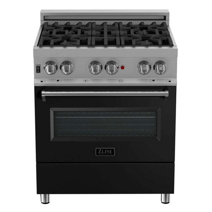 ZLINE Legacy Dual Fuel Range Satin Stainless Series – Blue Gloss, Black Matte, Satin Nickel (RAS-BG, RAS-BLM, RAS-SN)
