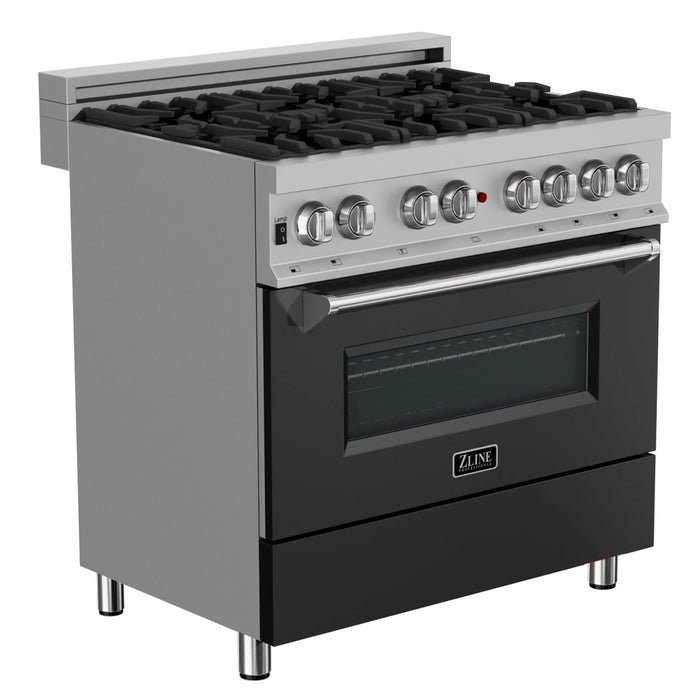 ZLINE Legacy Dual Fuel Range Satin Stainless Series – Blue Gloss, Black Matte, Satin Nickel (RAS-BG, RAS-BLM, RAS-SN)