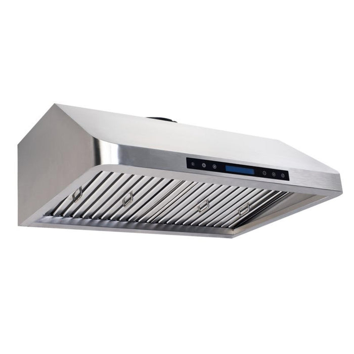 Verona 30-Inch Stainless Steel Undermount Range Hood with 600 CFM Blower, LED Lighting and Multi-Speed Fan