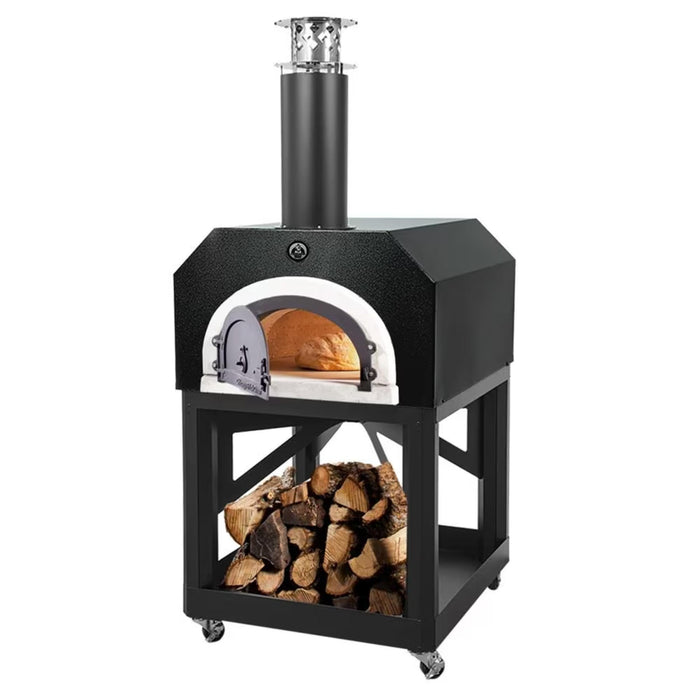 Chicago Brick Oven CBO-750 Mobile Stand Wood-Fired Pizza Oven – Solar Black Finish