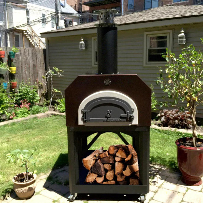 Chicago Brick Oven CBO-750 Mobile Stand Wood-Fired Pizza Oven – Solar Black Finish