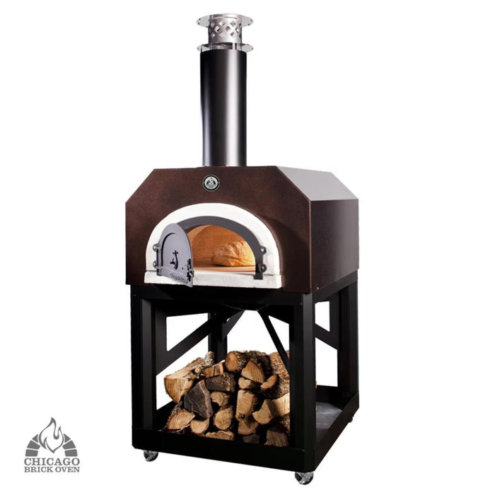 Chicago Brick Oven CBO-750 Mobile Stand Wood Fired Pizza Oven – Copper Vein Finish