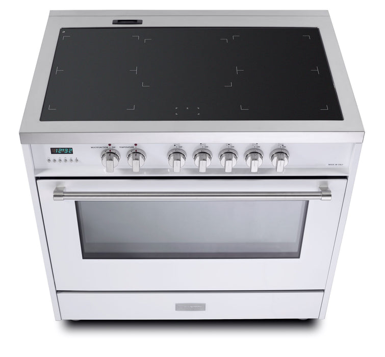 Verona 36-Inch 5.0 Cu. Ft. Colored Designer Series Five-Burner Induction Range with True European Convection Oven