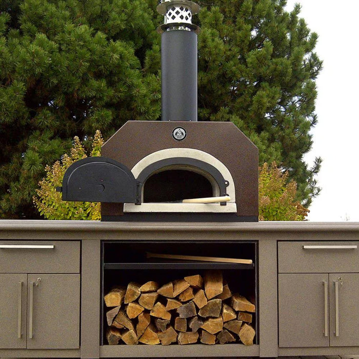 Chicago Brick Oven CBO-750 Hybrid Countertop Commercial Propane and Wood Fired Pizza Oven – Copper Vein Finish