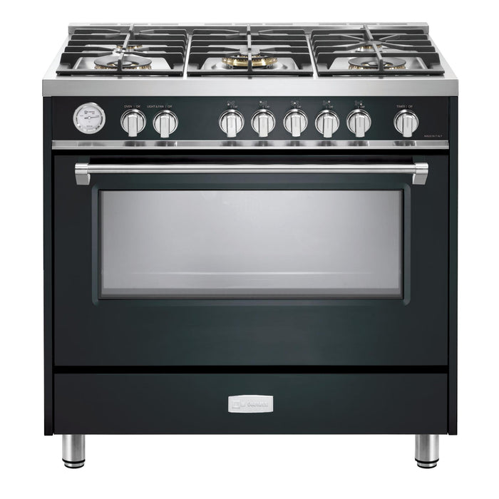 Verona Ultima 36-Inch 5.0 Cu. Ft. Colored Freestanding All Gas Range with Five Brass Burners, Dual Convection, and Air Fry