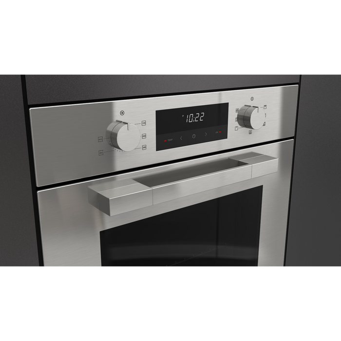 Fulgor Milano 24-Inch Matteo Built-In Electric Single Oven, 100 Series, Euro Height, Easy Clean Convection, 2 Standard Racks, Stainless Steel Finish