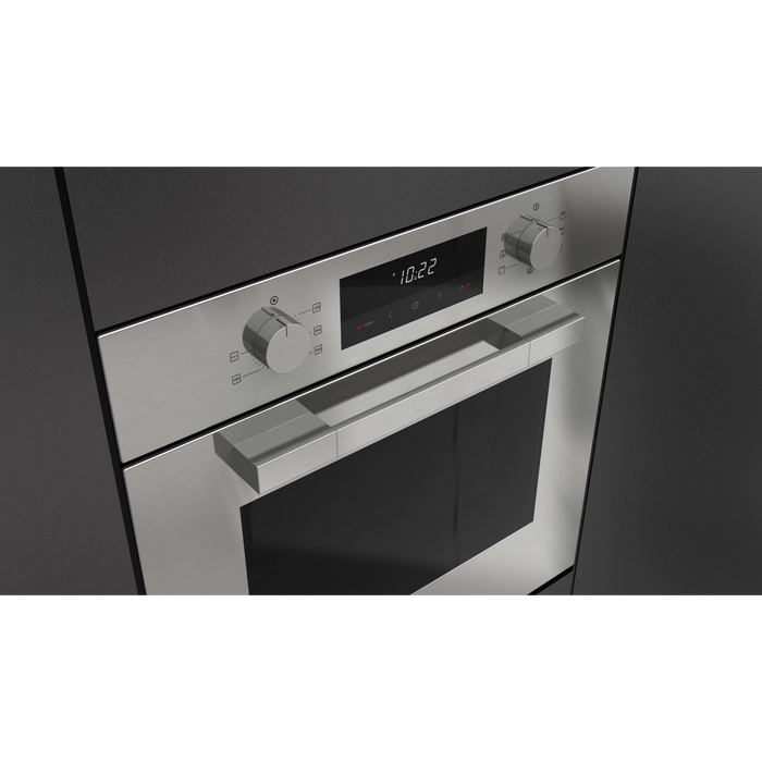 Fulgor Milano 24-Inch Matteo Built-In Electric Single Oven, 100 Series, Euro Height, Easy Clean Convection, 2 Standard Racks, Stainless Steel Finish