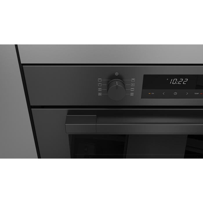 Fulgor Milano 30-Inch Matteo Built-In Electric Single Oven, 100 Series, Euro Height, Easy Clean Convection, 2 Standard Racks, Matte Black Finish