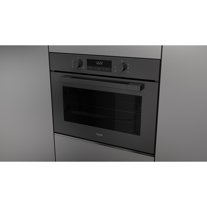 Fulgor Milano 30-Inch Matteo Built-In Electric Single Oven, 100 Series, Euro Height, Easy Clean Convection, 2 Standard Racks, Matte Black Finish