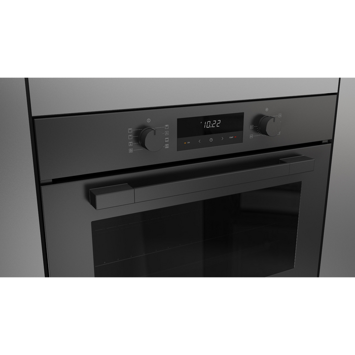 Fulgor Milano 30-Inch Matteo Built-In Electric Single Oven, 100 Series, Euro Height, Easy Clean Convection, 2 Standard Racks, Matte Black Finish
