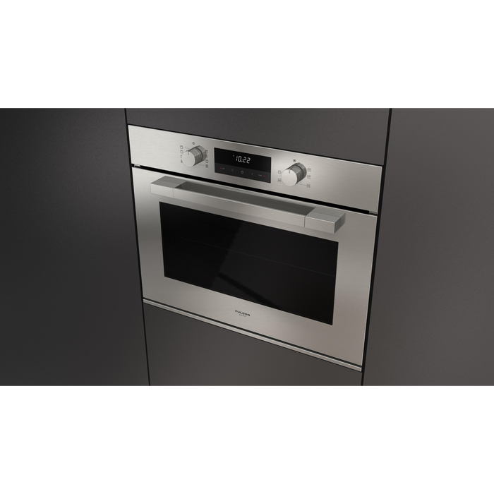 Fulgor Milano 30-Inch Matteo Built-In Electric Single Oven, 100 Series, Euro Height, Easy Clean Convection, 2 Standard Racks, Stainless Steel Finish
