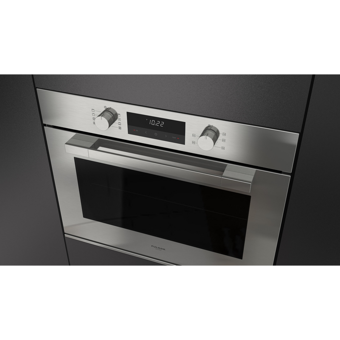 Fulgor Milano 30-Inch Matteo Built-In Electric Single Oven, 100 Series, Euro Height, Easy Clean Convection, 2 Standard Racks, Stainless Steel Finish