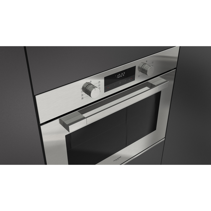 Fulgor Milano 30-Inch Matteo Built-In Electric Single Oven, 100 Series, Euro Height, Easy Clean Convection, 2 Standard Racks, Stainless Steel Finish