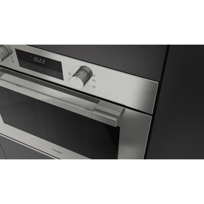 Fulgor Milano 30-Inch Matteo Built-In Electric Single Oven, 100 Series, Euro Height, Easy Clean Convection, 2 Standard Racks, Stainless Steel Finish