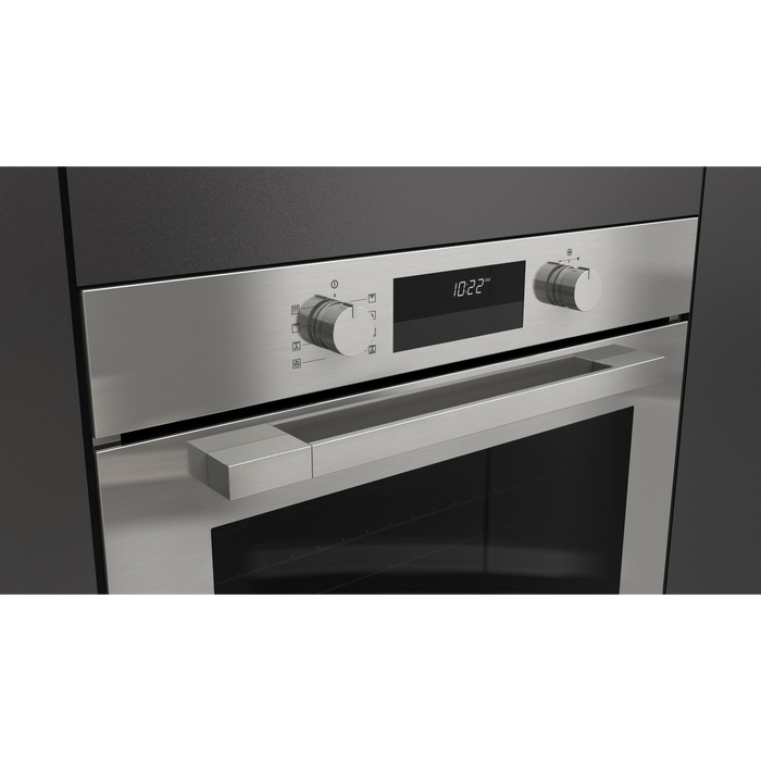 Fulgor Milano 30-Inch Matteo Built-In Electric Single Oven, 100 Series, Euro Height, Self-Clean Convection, Soft Close Door, 3 Standard Racks, Stainless Steel Finish