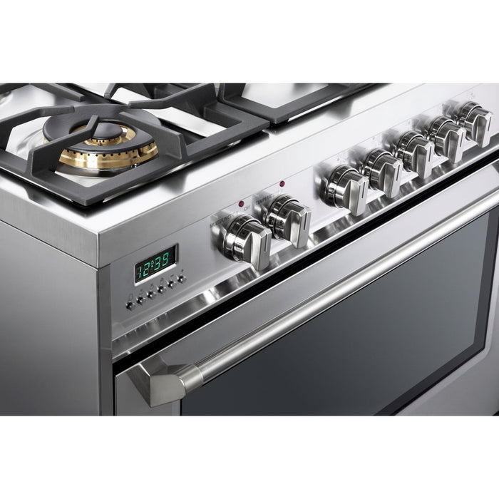 Verona 36-Inch 5.0 Cu. Ft. Colored Designer Series Dual Fuel Range with Five Sealed Burners and True European Convection Oven
