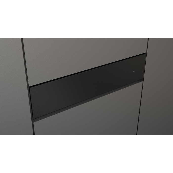 Fulgor Milano 24-Inch Matteo Built-In Warming Drawer, 400 Series, Matte Black, Push-to-Open, No Handle, Matches 400/700 Series 24-Inch Oven