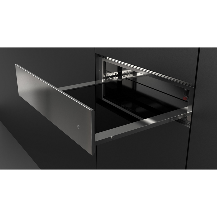 Fulgor Milano 24-Inch Matteo Built-In Warming Drawer, 400 Series, Stainless Steel, Push-to-Open, No Handle, Matches 400/700 Series 24-Inch Oven
