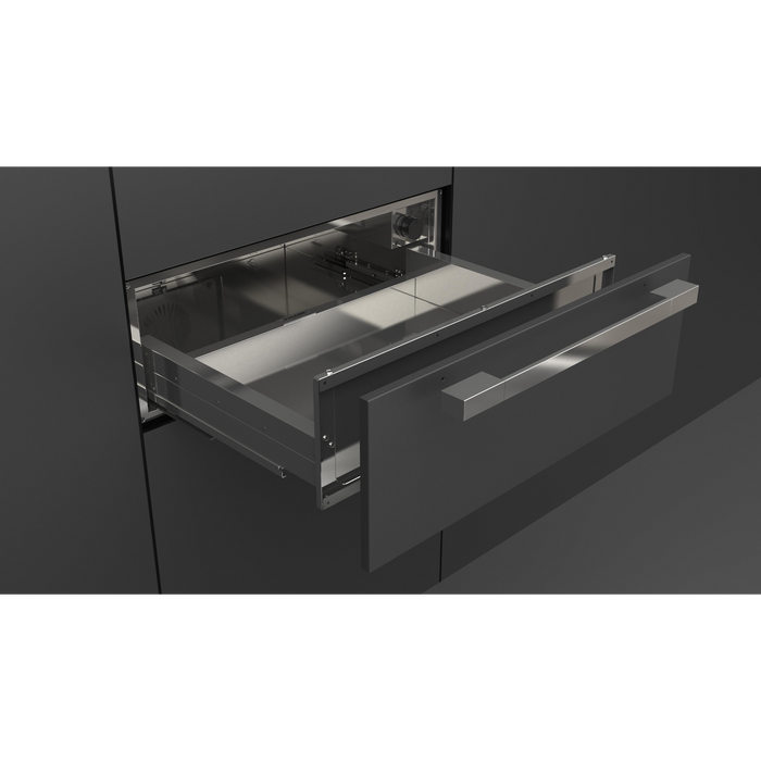 Fulgor Milano 30-Inch Pro Built-In Warming Drawer, Integrated Design, Soft-Close, For Use with Overlay Panel (Handle Not Included)