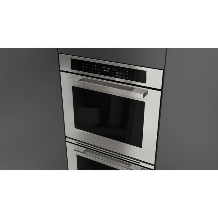 Fulgor Milano 30-Inch Matteo Built-In Electric Double Oven, 700 Series, Self-Clean, Dual Convection, Multi-Pass Broiler, Air Fry Function, Soft-Closing Door, 2 Standard Racks, 1 Telescopic Rack, Stainless Steel Finish