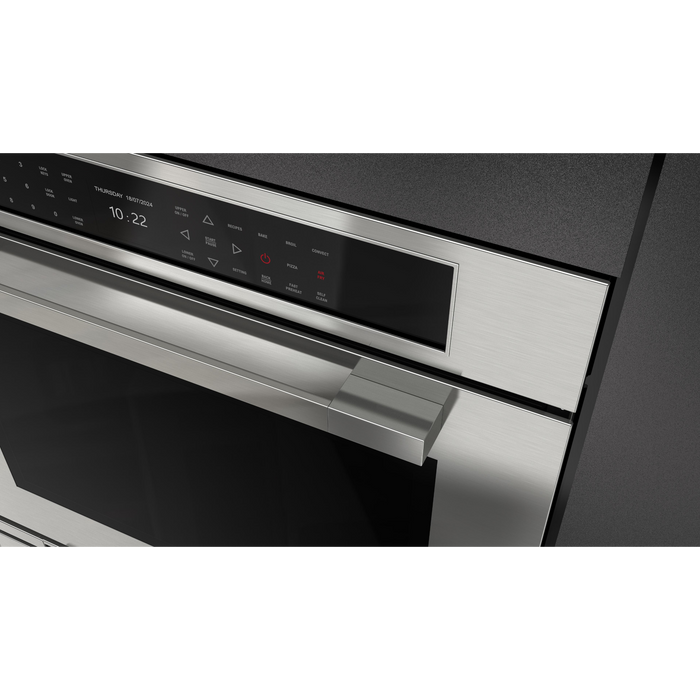 Fulgor Milano 30-Inch Matteo Built-In Electric Double Oven, 700 Series, Self-Clean, Dual Convection, Multi-Pass Broiler, Air Fry Function, Soft-Closing Door, 2 Standard Racks, 1 Telescopic Rack, Stainless Steel Finish