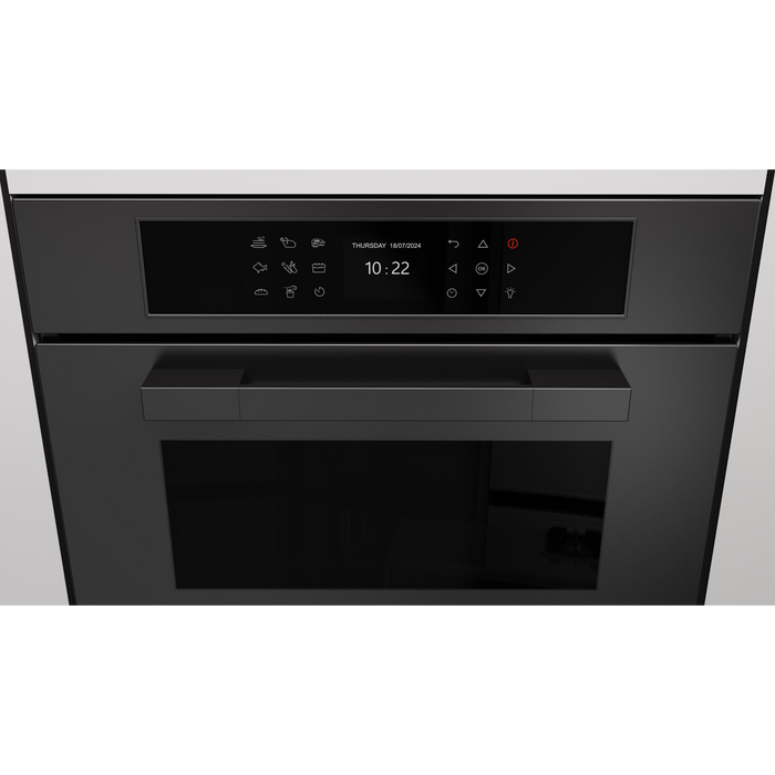 Fulgor Milano 24-Inch Matteo Built-In Steam Oven, 700 Series, Combination Steam Convection, Air Fry Function, Matte Black Finish