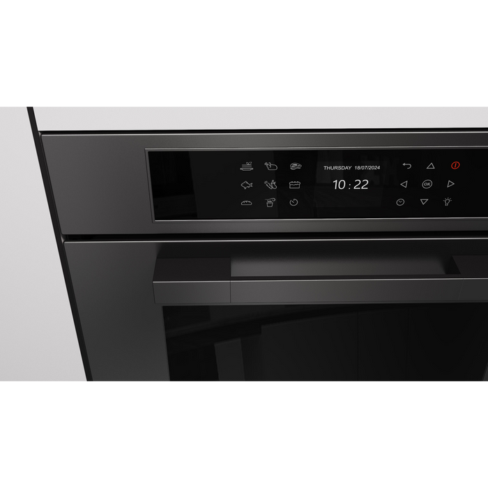 Fulgor Milano 24-Inch Matteo Built-In Steam Oven, 700 Series, Combination Steam Convection, Air Fry Function, Matte Black Finish