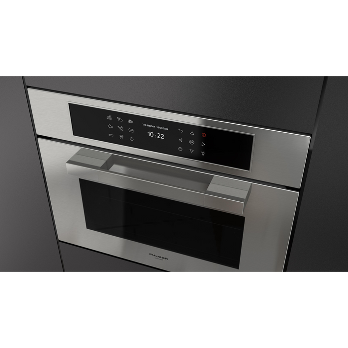 Fulgor Milano 24-Inch Matteo Built-In Steam Oven, 700 Series, Combination Steam Convection, Air Fry Function, Stainless Steel Finish