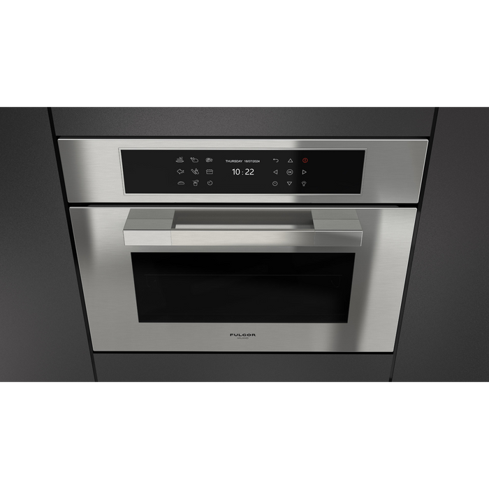Fulgor Milano 24-Inch Matteo Built-In Steam Oven, 700 Series, Combination Steam Convection, Air Fry Function, Stainless Steel Finish