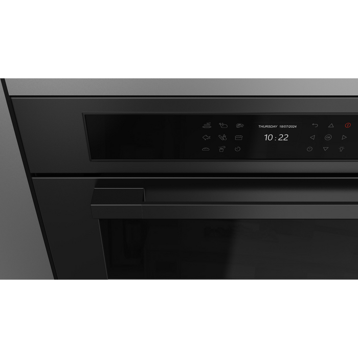 Fulgor Milano 30-Inch Matteo Built-In Steam Oven, 700 Series, Combination Steam Convection, Air Fry Function, Matte Black Finish