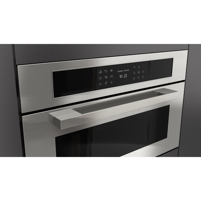 Fulgor Milano 30-Inch Matteo Built-In Steam Oven, 700 Series, Combination Steam Convection, Air Fry Function, Stainless Steel Finish