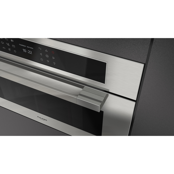 Fulgor Milano 30-Inch Matteo Built-In Steam Oven, 700 Series, Combination Steam Convection, Air Fry Function, Stainless Steel Finish