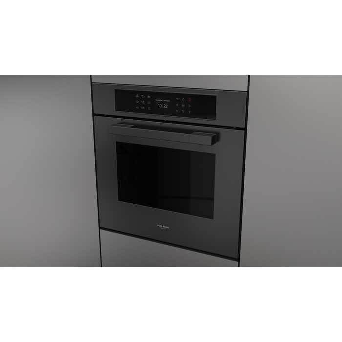Fulgor Milano 24-Inch Matteo Built-In Electric Single Oven, 700 Series, Easy Clean, Dual Convection, Multi-Pass Broiler, Air Fry Function, 2 Standard Racks, Matte Black Finish