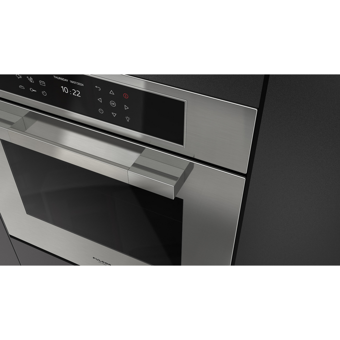 Fulgor Milano 24-Inch Matteo Built-In Electric Single Oven, 700 Series, Easy Clean, Dual Convection, Multi-Pass Broiler, Air Fry Function, 2 Standard Racks, Stainless Steel Finish