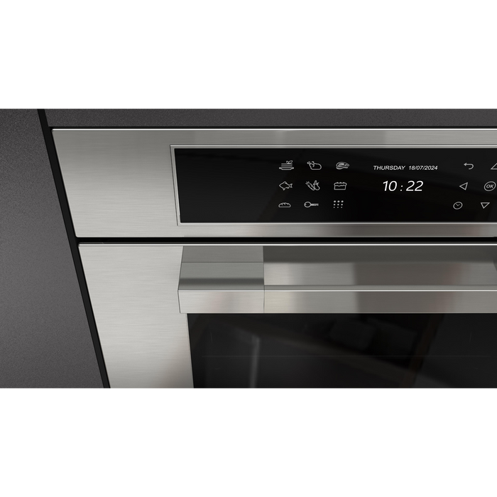Fulgor Milano 24-Inch Matteo Built-In Electric Single Oven, 700 Series, Self-Clean, Dual Convection, Multi-Pass Broiler, Air Fry Function, Soft-Closing Door, 2 Standard Racks, 1 Telescopic Rack, Stainless Steel Finish