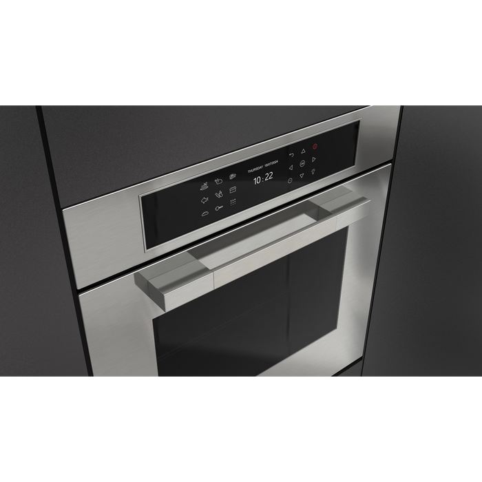 Fulgor Milano 24-Inch Matteo Built-In Electric Single Oven, 700 Series, Self-Clean, Dual Convection, Multi-Pass Broiler, Air Fry Function, Soft-Closing Door, 2 Standard Racks, 1 Telescopic Rack, Stainless Steel Finish