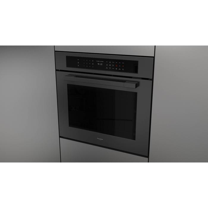 Fulgor Milano 30-Inch Matteo Built-In Electric Single Oven, 700 Series, Self-Clean, Dual Convection, Multi-Pass Broiler, Air Fry Function, Soft-Closing Door, 2 Standard Racks, 1 Telescopic Rack, Matte Black Finish