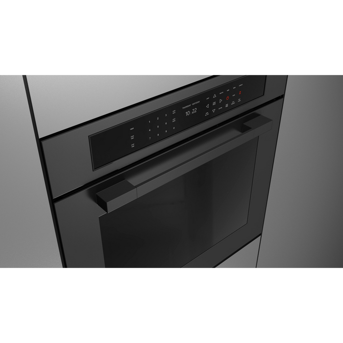 Fulgor Milano 30-Inch Matteo Built-In Electric Single Oven, 700 Series, Self-Clean, Dual Convection, Multi-Pass Broiler, Air Fry Function, Soft-Closing Door, 2 Standard Racks, 1 Telescopic Rack, Matte Black Finish