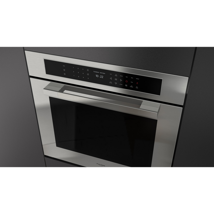 Fulgor Milano 30-Inch Matteo Built-In Electric Single Oven, 700 Series, Self-Clean, Dual Convection, Multi-Pass Broiler, Air Fry Function, Soft-Closing Door, 2 Standard Racks, 1 Telescopic Rack, Stainless Steel Finish