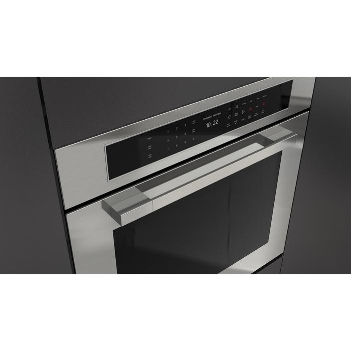 Fulgor Milano 30-Inch Matteo Built-In Electric Single Oven, 700 Series, Self-Clean, Dual Convection, Multi-Pass Broiler, Air Fry Function, Soft-Closing Door, 2 Standard Racks, 1 Telescopic Rack, Stainless Steel Finish