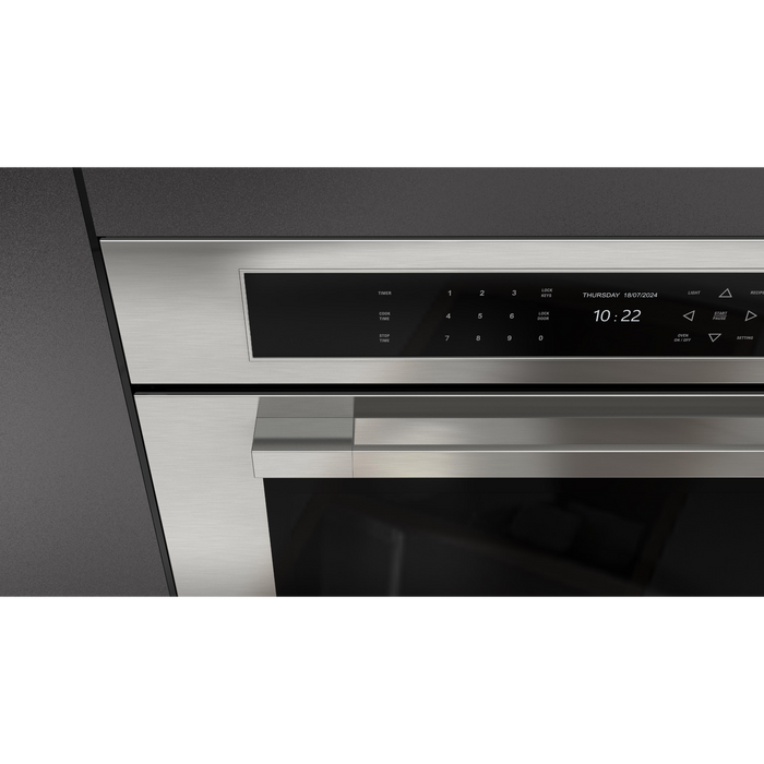 Fulgor Milano 30-Inch Matteo Built-In Electric Single Oven, 700 Series, Self-Clean, Dual Convection, Multi-Pass Broiler, Air Fry Function, Soft-Closing Door, 2 Standard Racks, 1 Telescopic Rack, Stainless Steel Finish