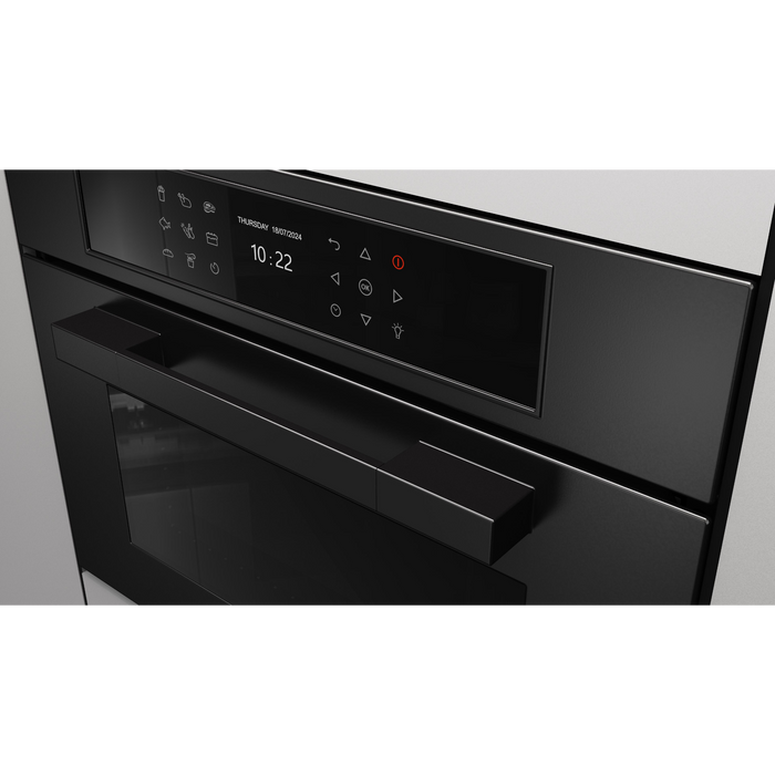 Fulgor Milano 24-Inch Matteo Built-In Speed Oven, 700 Series, Combination Microwave Convection, Air Fry Function, Matte Black Finish