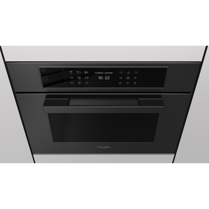 Fulgor Milano 24-Inch Matteo Built-In Speed Oven, 700 Series, Combination Microwave Convection, Air Fry Function, Matte Black Finish