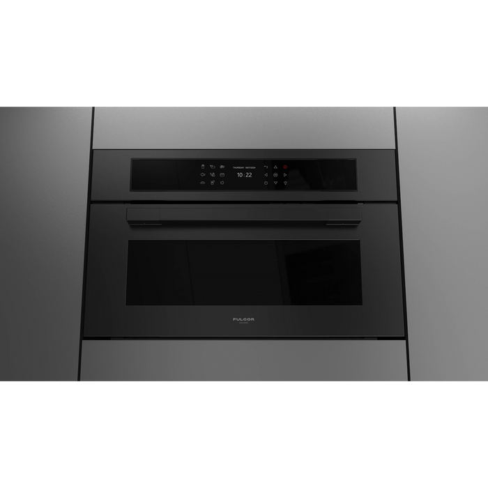 Fulgor Milano 30-Inch Matteo Built-In Speed Oven, 700 Series, Combination Microwave Convection, Air Fry Function, Matte Black Finish
