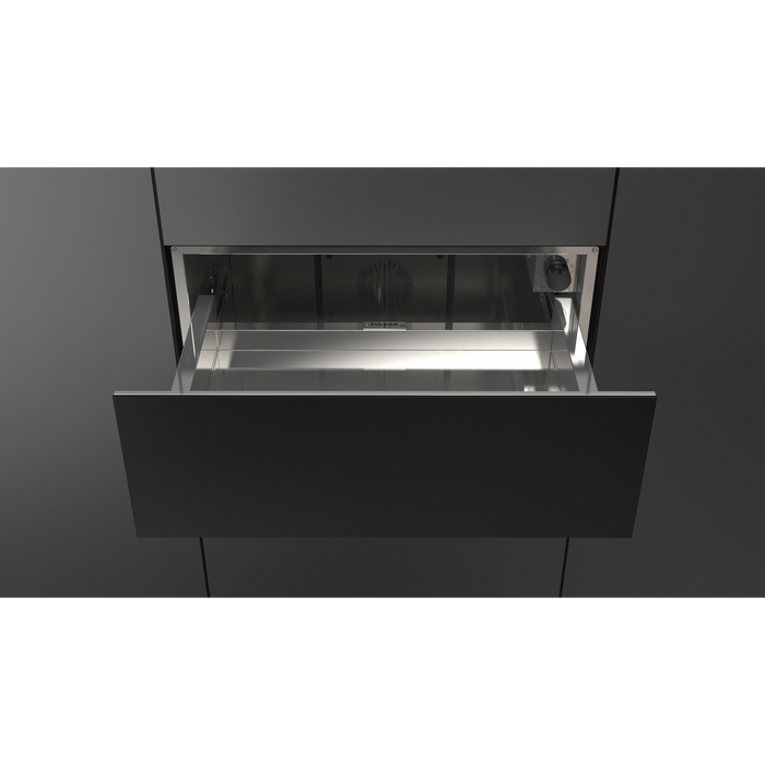 Fulgor Milano 30-Inch Matteo Built-In Warming Drawer, 700 Series, Matte Black, Push-to-Open, No Handle
