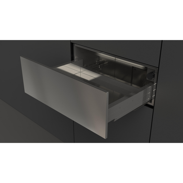 Fulgor Milano 30-Inch Matteo Built-In Warming Drawer, 700 Series, Stainless Steel, Push-to-Open, No Handle